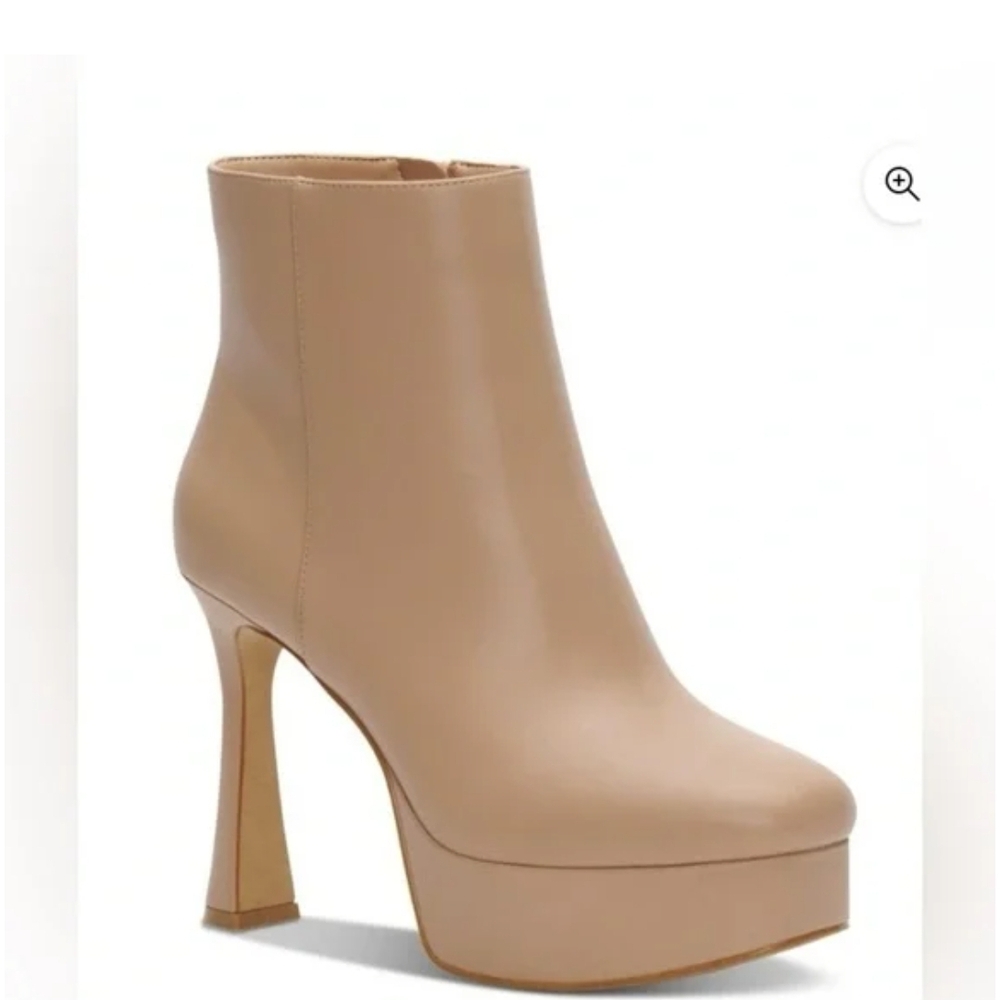 INC Alize Elegant Tan Platform  Ankle Boots - New